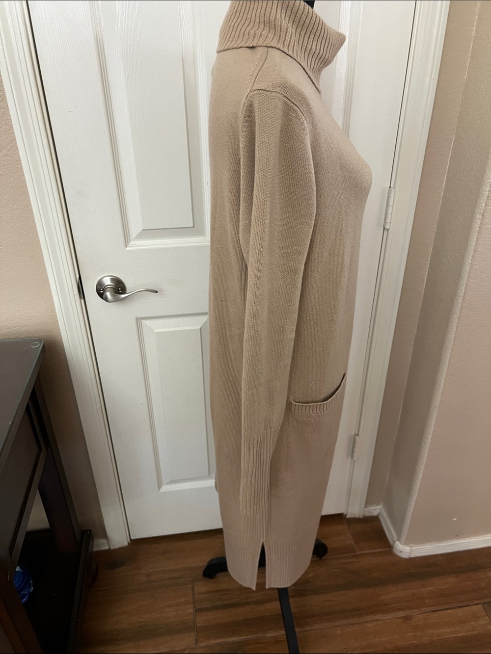 Athleta Beige Turtleneck Midi Dress - Picture 3 of 5